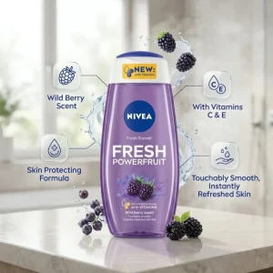 شامپو بدن نیوا مدل Fresh powerfruit حجم 250میل