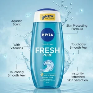 شامپو بدن نیوا مدل Fresh pure حجم 250میل