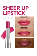 رژ لب جامد شیر آپ Sheer Up شماره 008 رنگ Fan Of Fuchsia حجم 3 گرم - تصویر 2